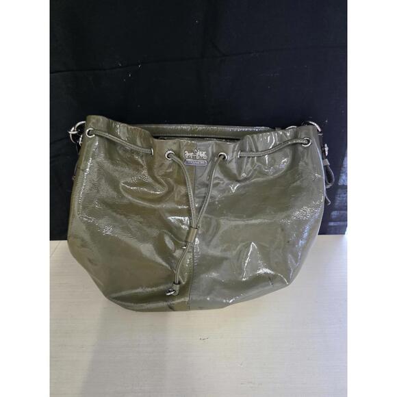 Coach Handbags - Coach Madison Marielle Drawstring Bucket Bag in a Patent Leather